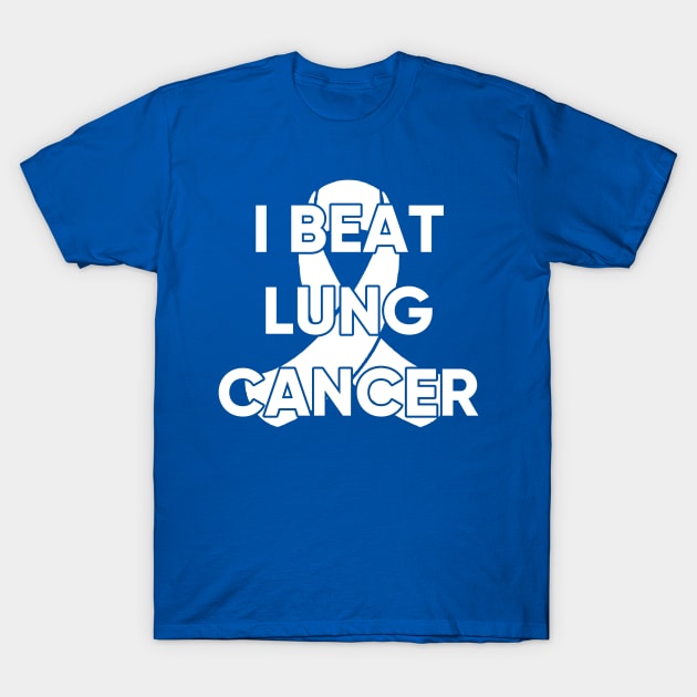 I BEAT LUNG CANCER T-Shirt by MarkBlakeDesigns